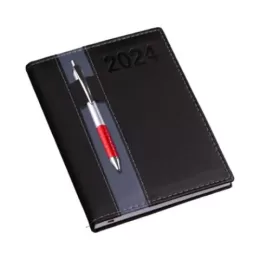 Agenda Diária Capa Vertical Preta LG133L