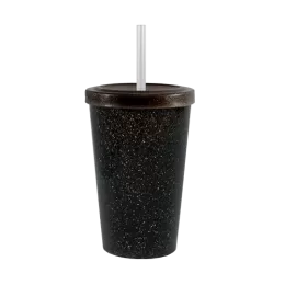 Copo Cancun Green Tampa e Canudo 320ml BB144G