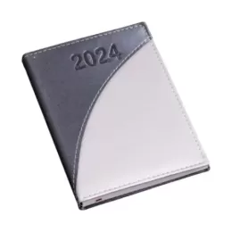 Agenda Diária Capa Metalizada Grafite com Prata LG160L