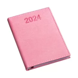 Agenda Diária Capa Metalizada Lisa Rosa LG183L
