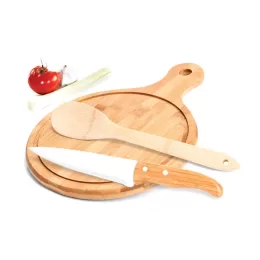 Conj. para Cozinha em Bambu / Inox 3 Pçs SMMB-38113