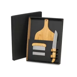 Kit Cozinha em Bambu / Inox 3 Pçs SMKT-90192