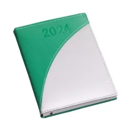 Agenda Diária Capa Metalizada Verde com Prata LG202L