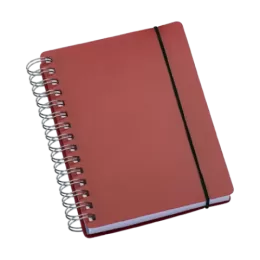 Agenda Wire-o Compacta Capa Plástica com Elástico Vermelha