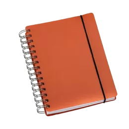 Agenda Wire-o Compacta Capa Plástica com Elástico Laranja