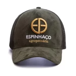 Boné Modelo Trucker Aba Curva Confeccionado em Camurça + Tela bone25167