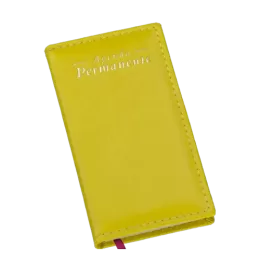 Agenda Permanente de Bolso Capa Metalizada Lisa Amarela