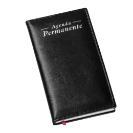 Agenda Permanente de Bolso Capa Lisa Preta