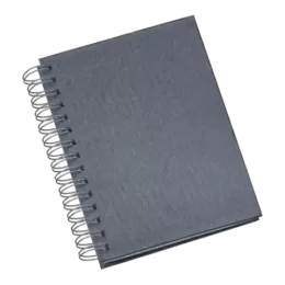 Agenda Wire-o Metalizada Lisa Grafite Com Bolsa Interna