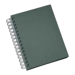 Agenda Wire-o Metalizada Lisa Verde Com Bolsa Interna