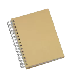 Agenda Wire-o Metalizada Lisa Dourada com Bolsa Interna