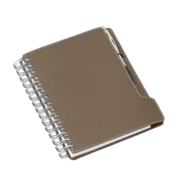 Agenda Wire-o de Mesa Marrom c/ Bolsa Interna