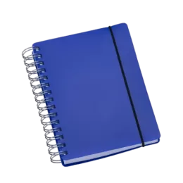Agenda Wire-o Capa Plástica c/ Elástico Azul Royal c/ Bolsa Interna
