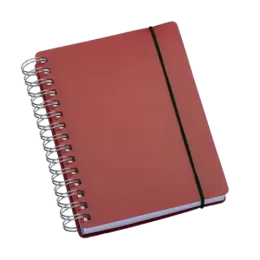 Agenda Wire-o Capa Plástica c/ Elástico Vemelho c/ Bolsa Interna