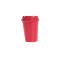 Copo de Café c/ Tampa Vermelho 350ml LT-459