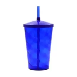 Copo Espiral 700 ml com Tampa e Canudo FAN25