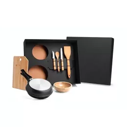 Kit para Omelete em Bambu / Inox SMKT-20016