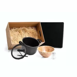 Kit para Pipoca em Bambu / Inox SMKT-20020