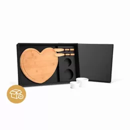 Kit para Petisco com Tábua em Formato Coração SMKT-90060