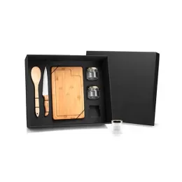 Conjunto para Cozinha e Tempero em Bambu/Inox SMKT-90070