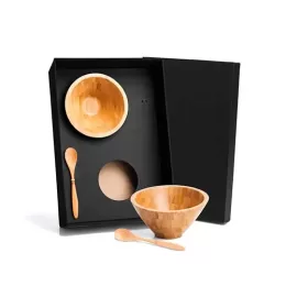 Kit para Café da Manhã em Bambu 4 Pçs SMKT-90112