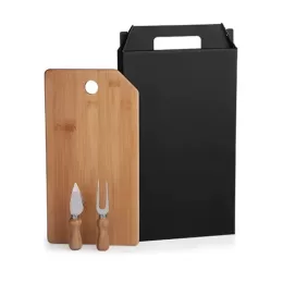Conjunto Tábua de 1 Furo, Garfo e Faca para Queijo 3 Pçs SMKT-9032C