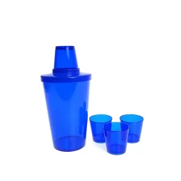 Kit Caipirinha 750ml com Três Copos Shot Azul Bic LT-488
