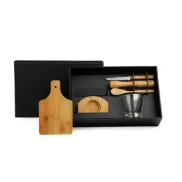 Kit Para Caipirinha Em Bambu 0,35 L 6 Pçs SMKE-00463