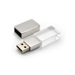 Pen Drive Vidro Prata - GIPLPA