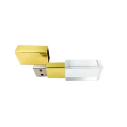 Pen Drive Vidro Dourado - GIPLP